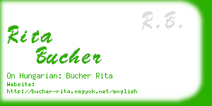 rita bucher business card